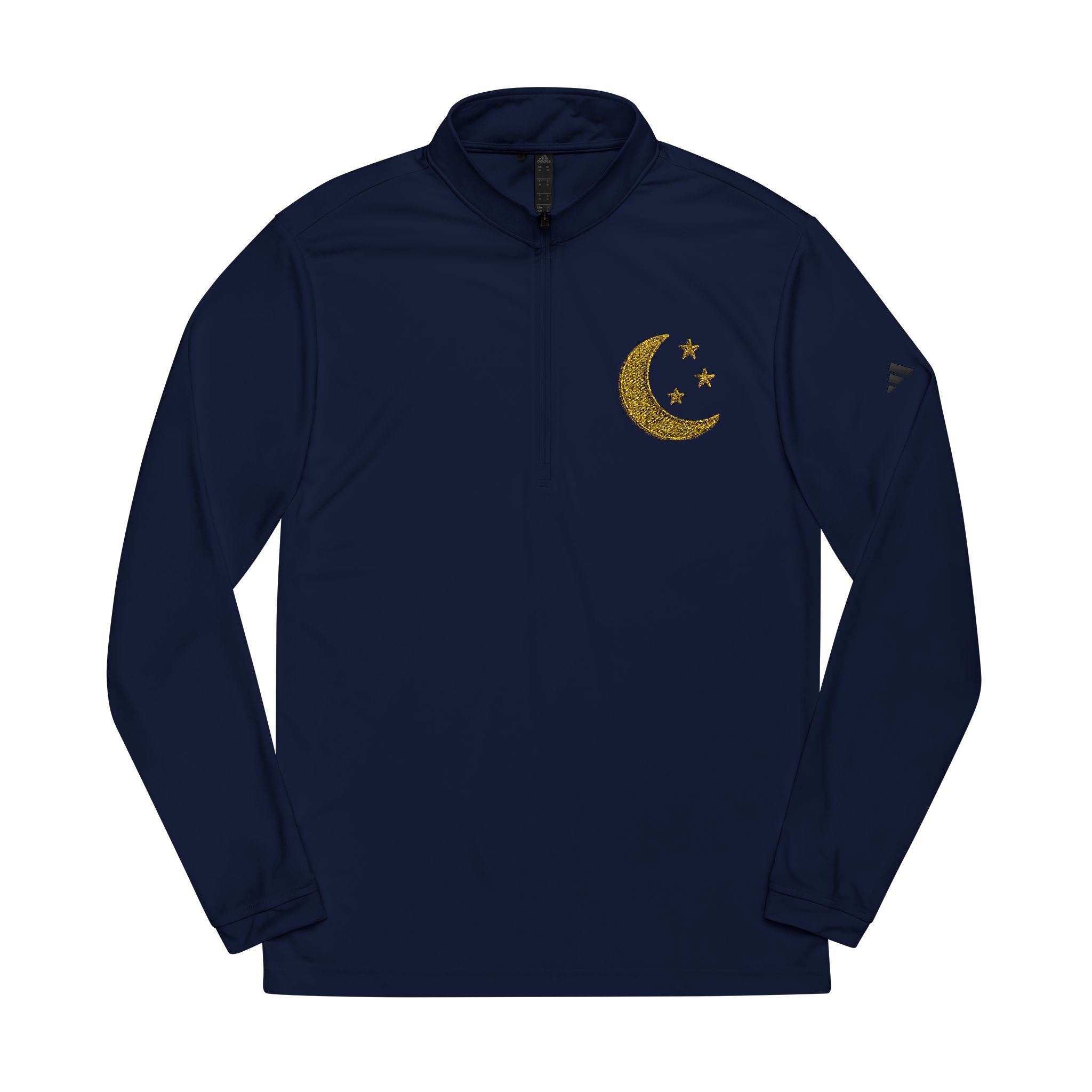 Pull Zippé Croissant Brodé