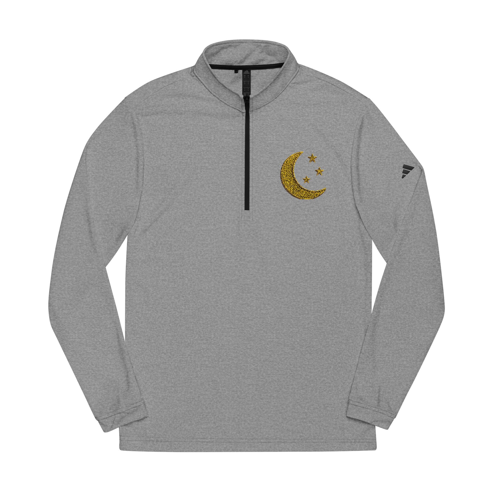 Pull Zippé Croissant Brodé