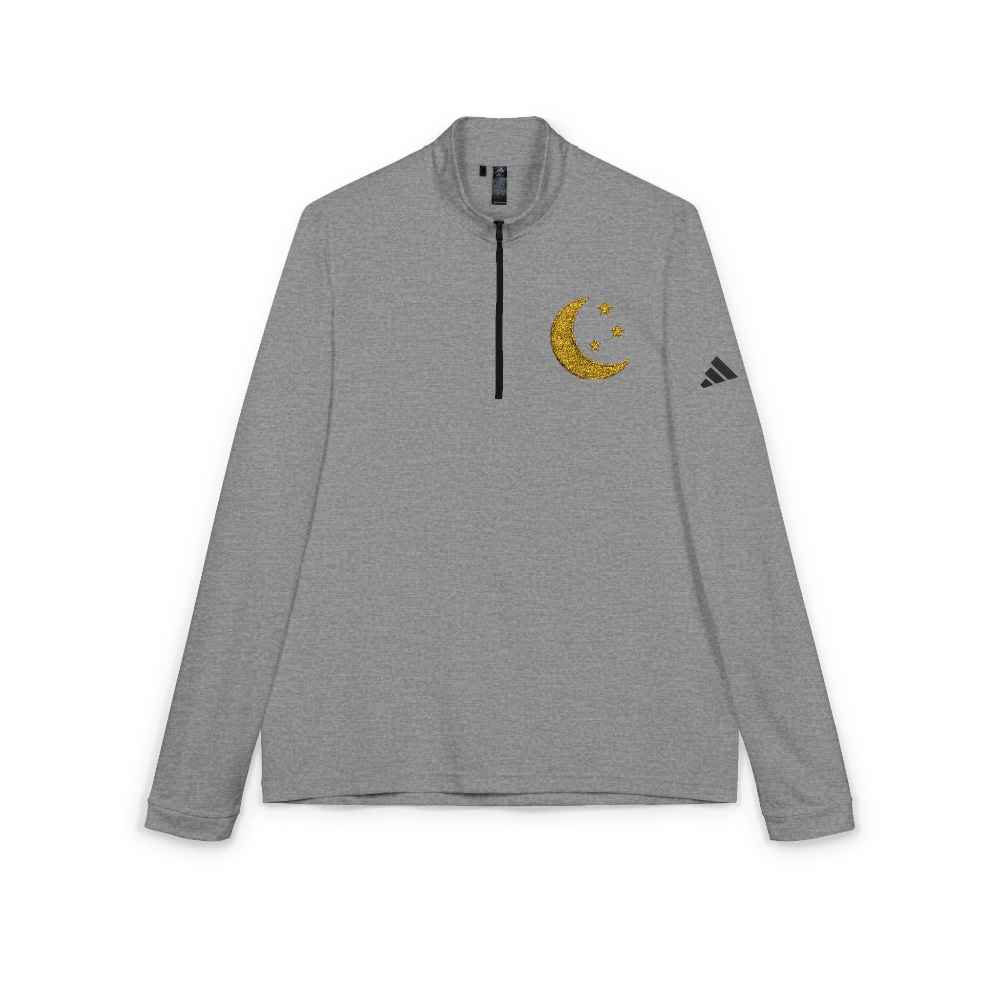 Pull Zippé Croissant Brodé